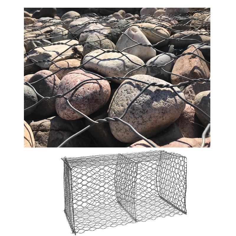 Hot Dipped Galvanized Hexagonal Gabion Basket Mesh